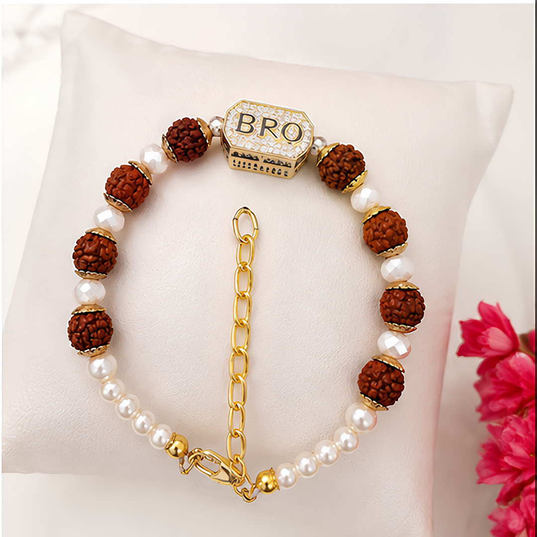 Elegant Rudraksha Rakhi