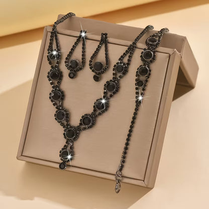 Jewelry Set- Three-piece (black)