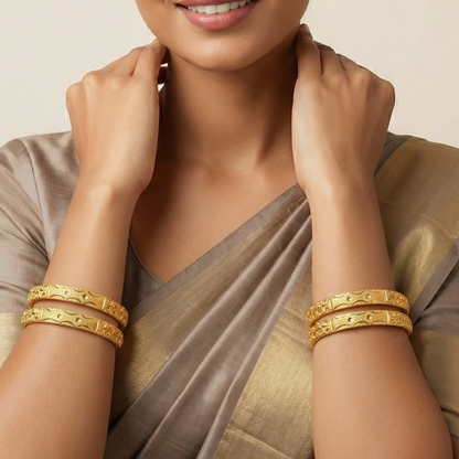 Sleek Glow Bangles ( Set of 4 )