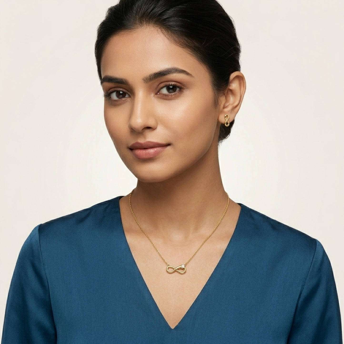 Infinity Pendant Necklace ( 18K Gold Plated )