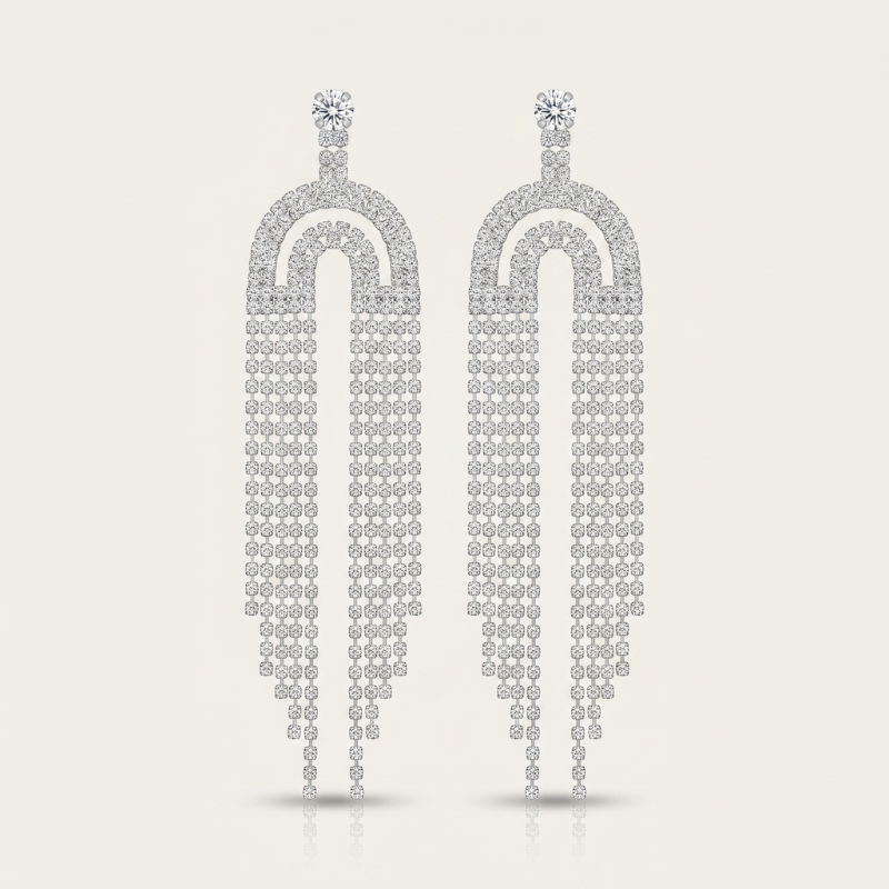 Crystal Arch Cascade Earrings