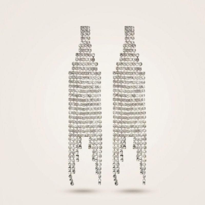 Crystal Rainfall Drop Earrings
