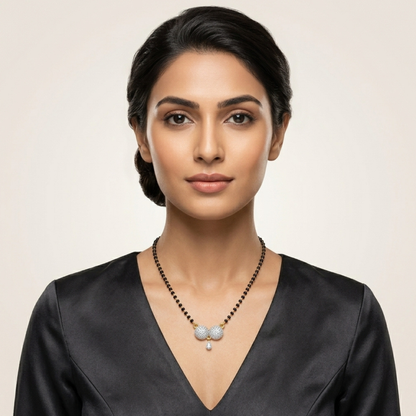 Double Circle Diamond mangalsutra
