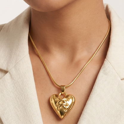 Velvet Tie Heart Pendant