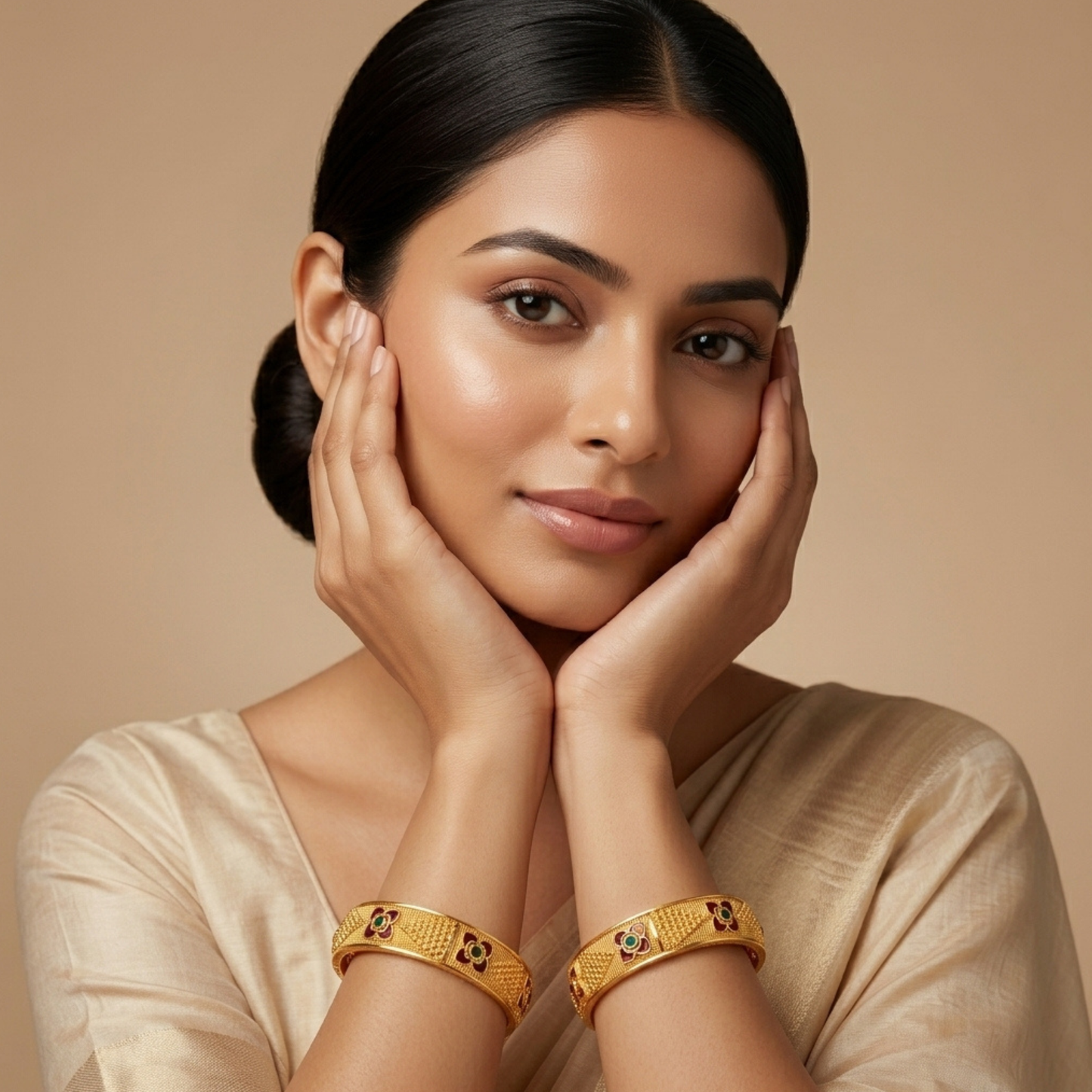 Golden Grace Bangles ( Set of 2 )