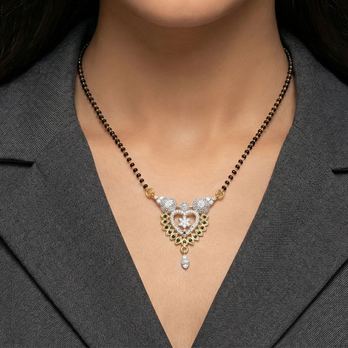 Diamond Arc Mangalsutra