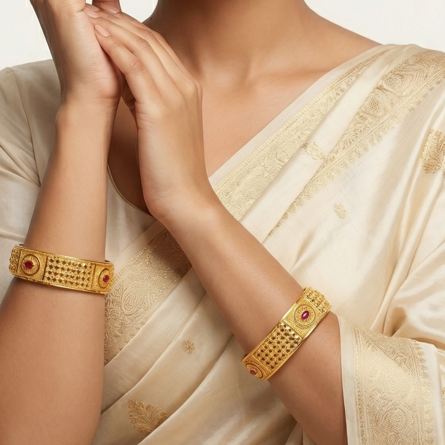 Trendy Twist Bangles ( Set of 2 )