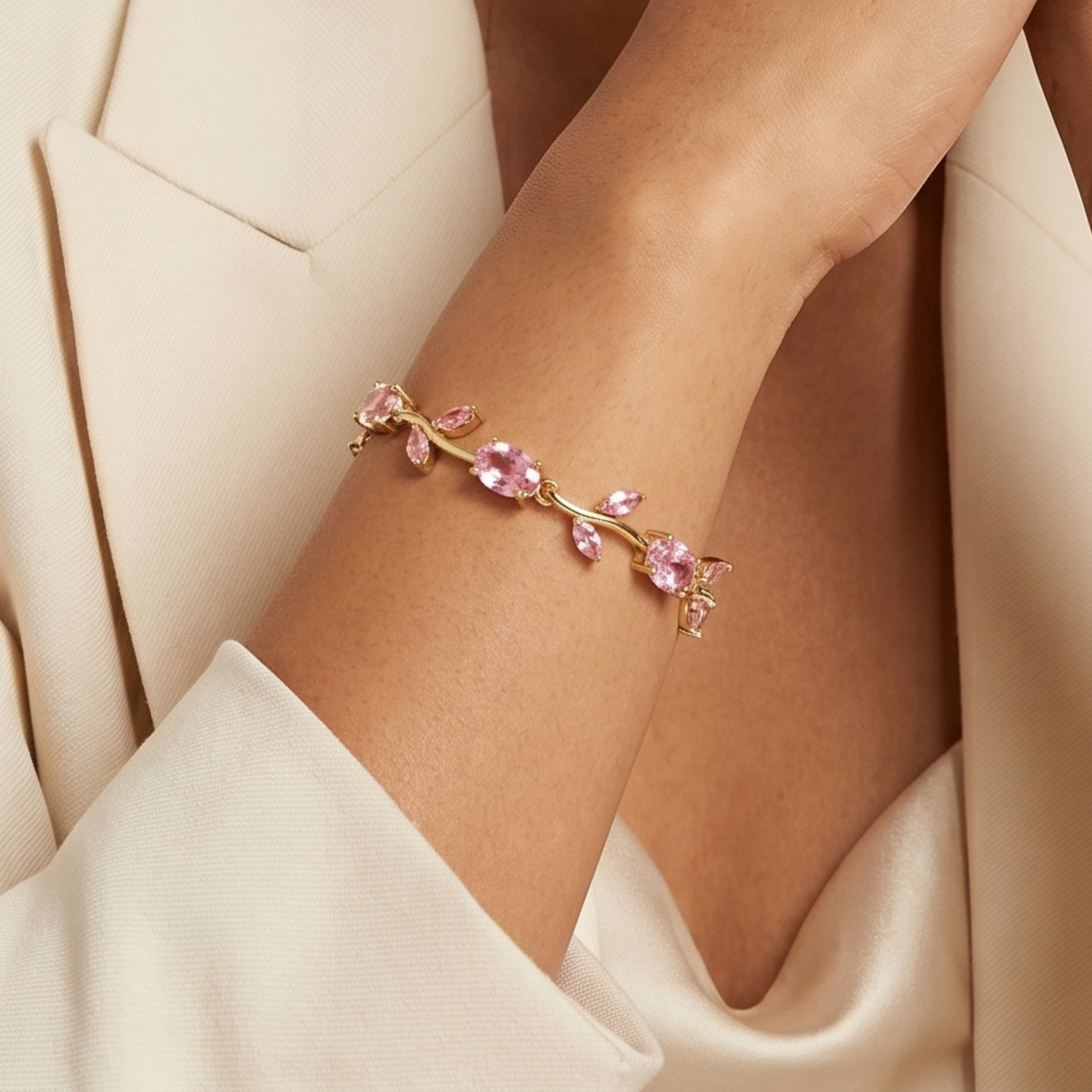 Pink Tulip Bracelet (Only Prepaid and  Partial COD) High Demand Product