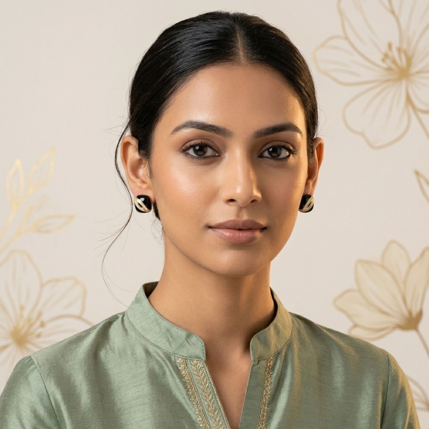 Black Stone Earrings