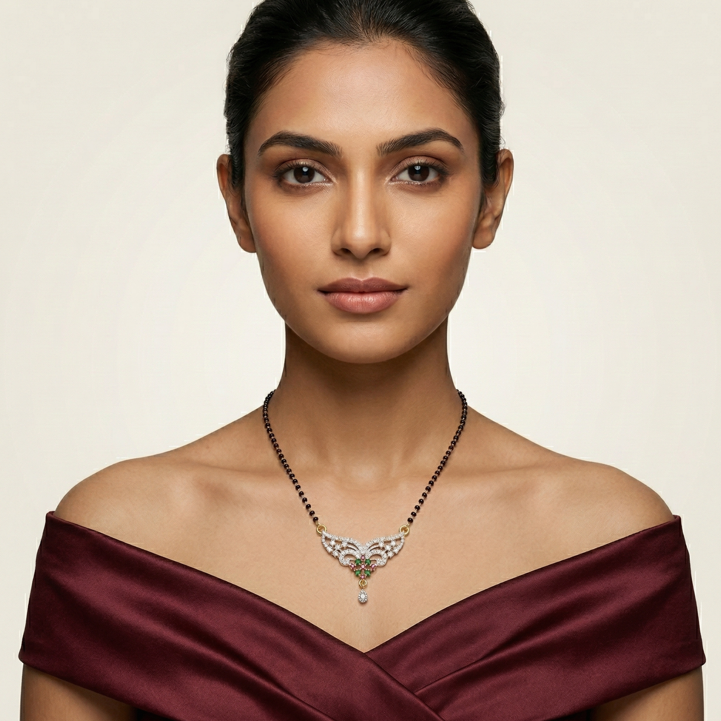 Ruby Floral Mangalsutra