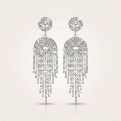 Crystal Fringe Statement Earrings