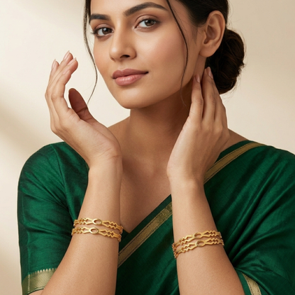 Divine Shine Bangles ( pack of 4)
