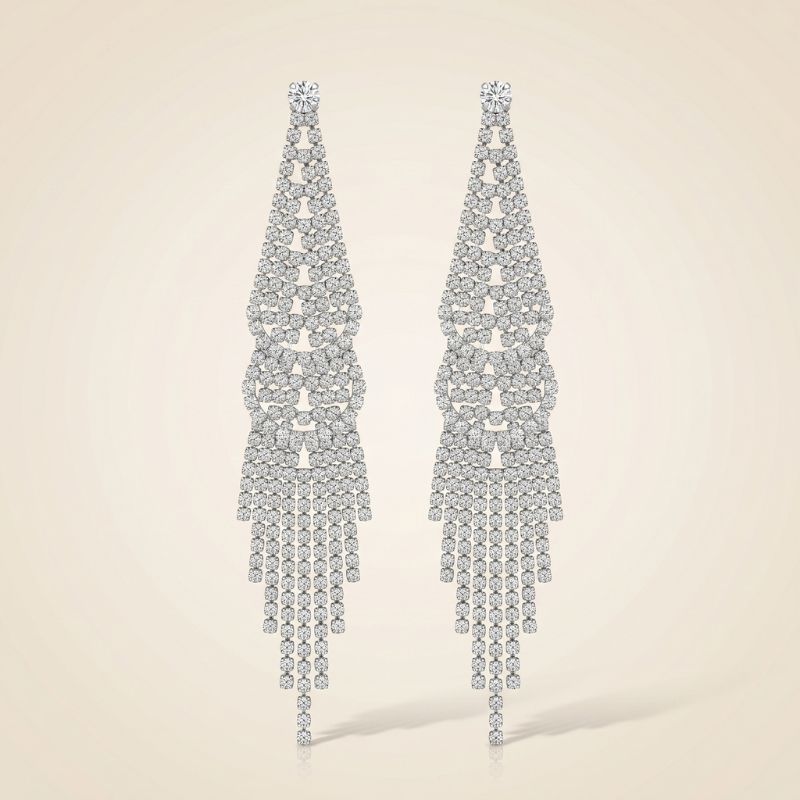 Crystal Cascade Chandelier Earrings