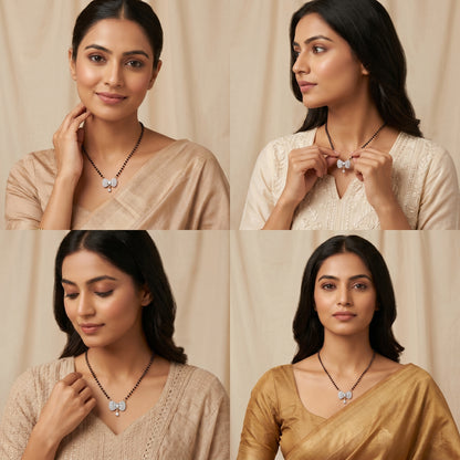 Diamond Bow Grace Mangalsutra