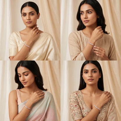 Baguette Line Bracelet (Rose Gold)