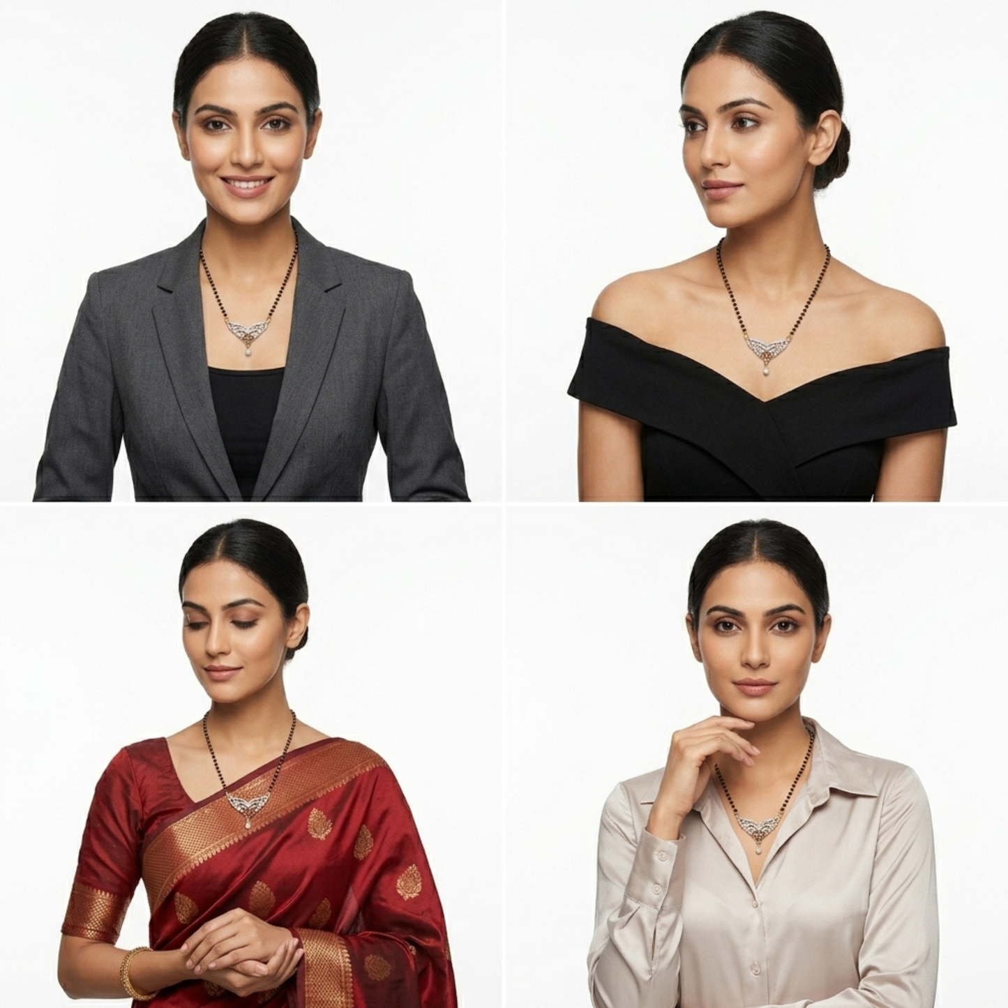 Ruby Floral Mangalsutra