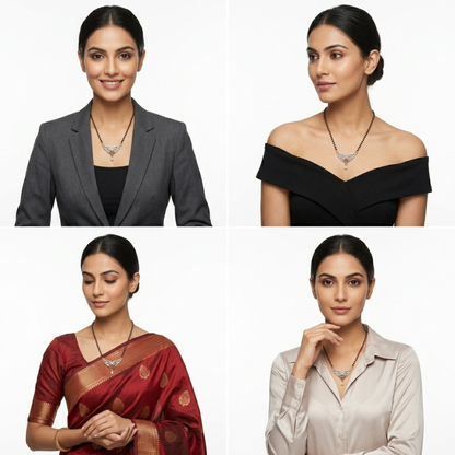 Ruby Floral Mangalsutra