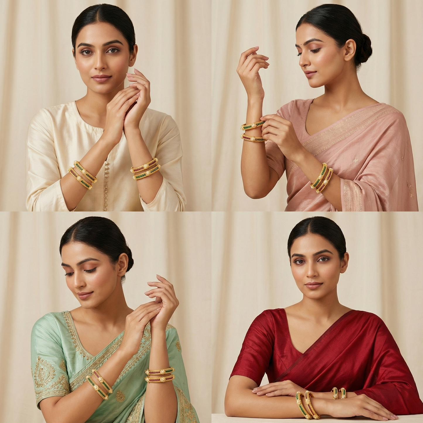 Regal Shine Bangles (Set Of 4)