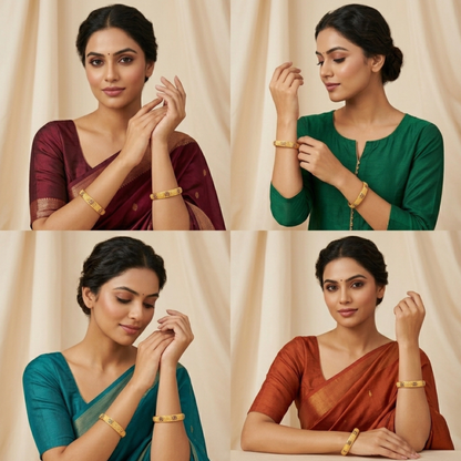 Golden Grace Bangles ( Set of 2 )