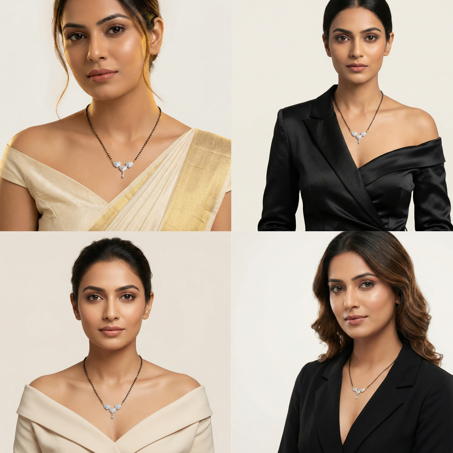 Trio Heart Mangalsutra