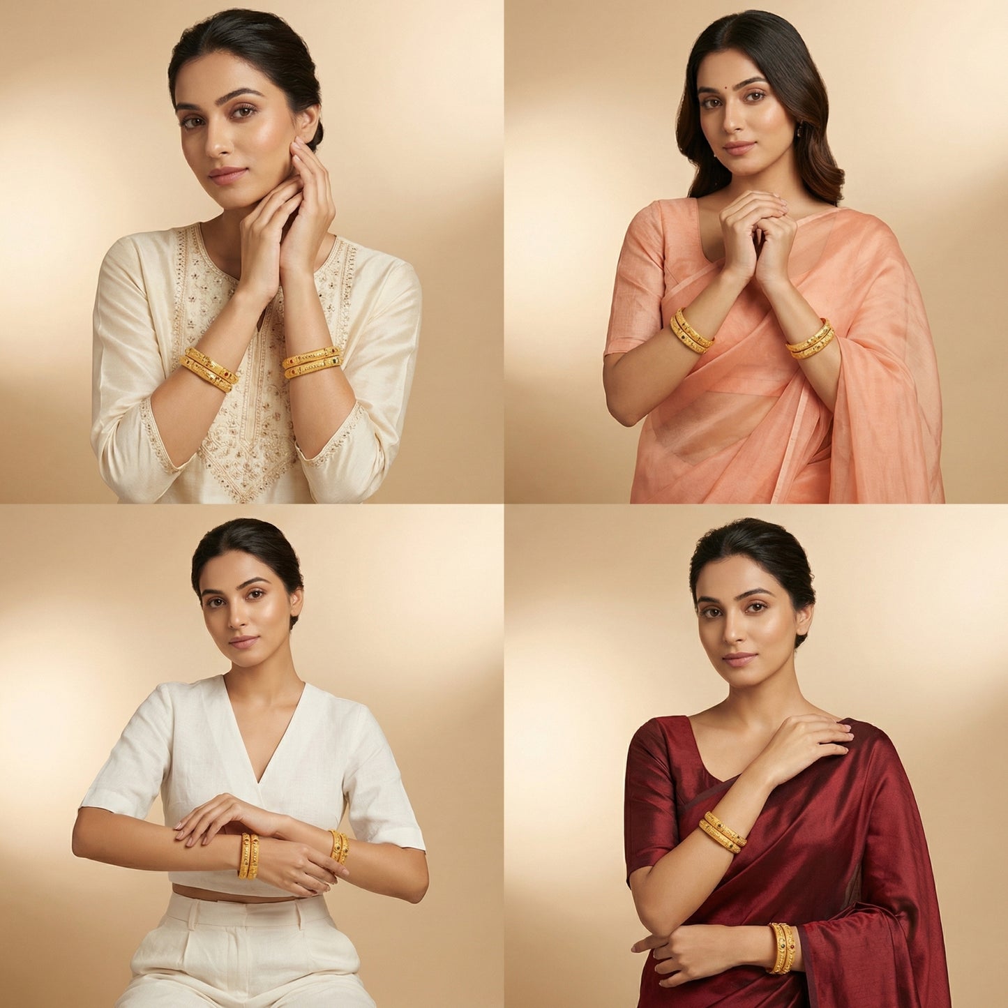 Royal Glow Bangles ( Set of 4 )