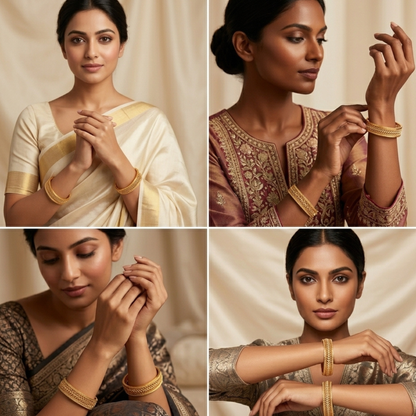 Style Spark Bangles ( pack of 4)
