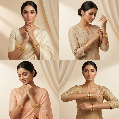 Style Edge Bangles ( Set of 4 )