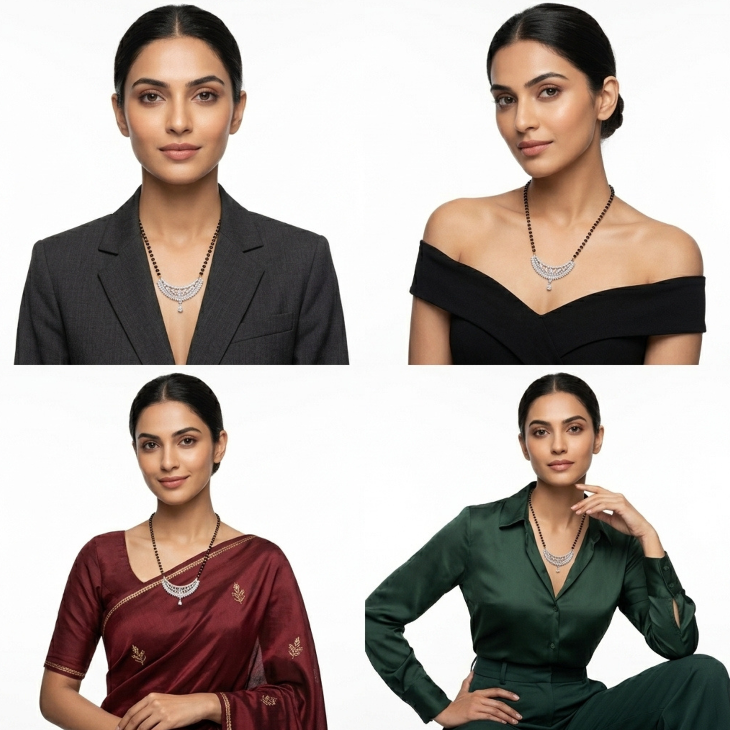 Silver Charm mangalsutra