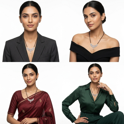 Silver Charm mangalsutra