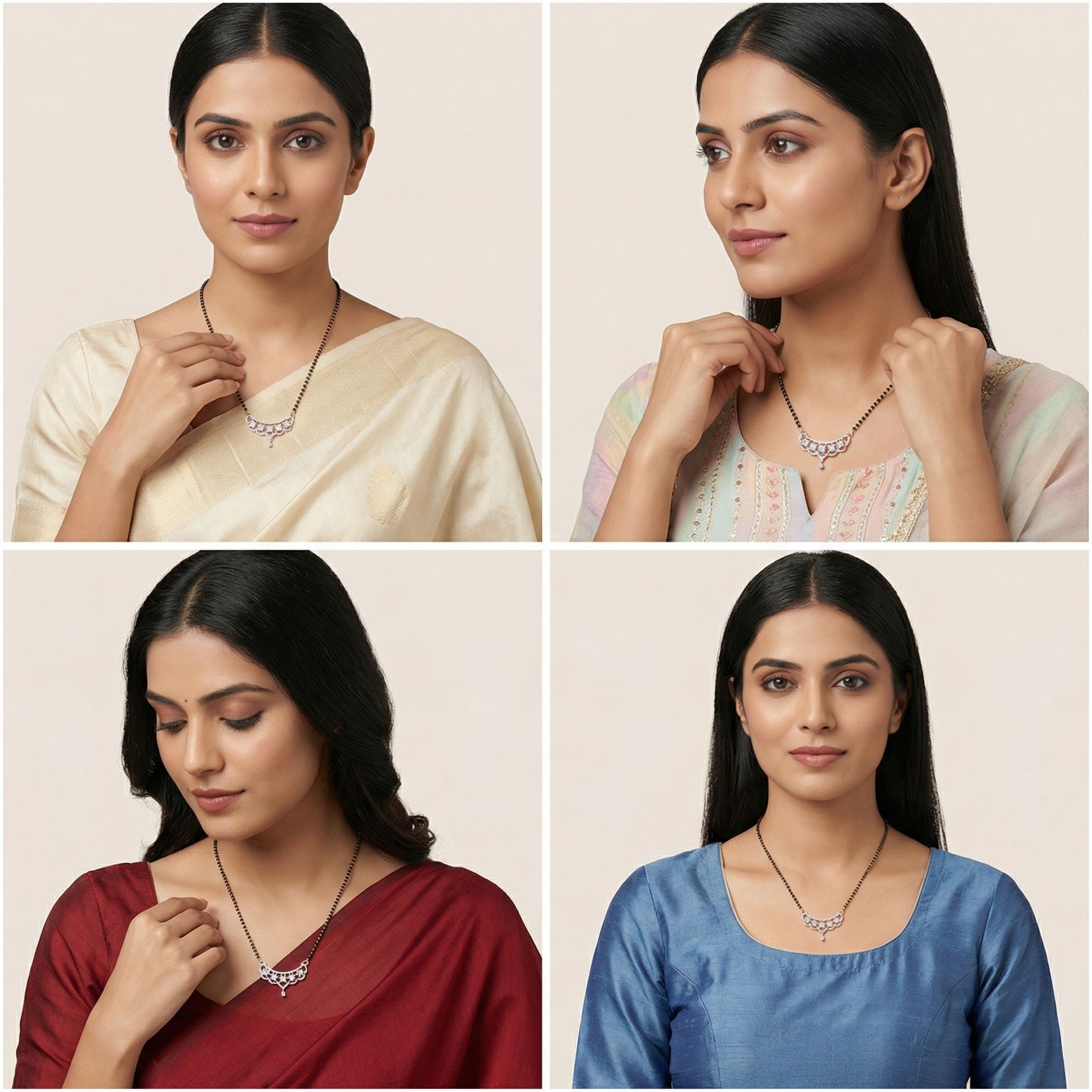 Crystal Charm Mangalsutra