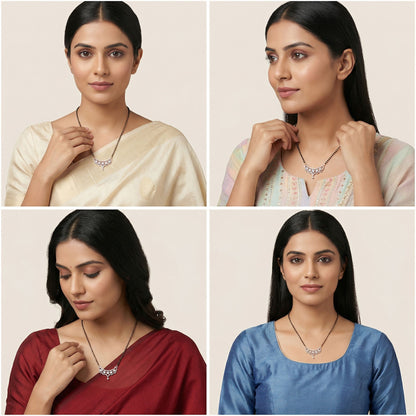 Crystal Charm Mangalsutra