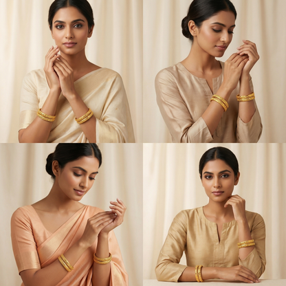 Sleek Glow Bangles ( Set of 4 )