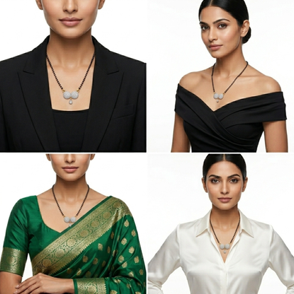 Double Circle Diamond mangalsutra