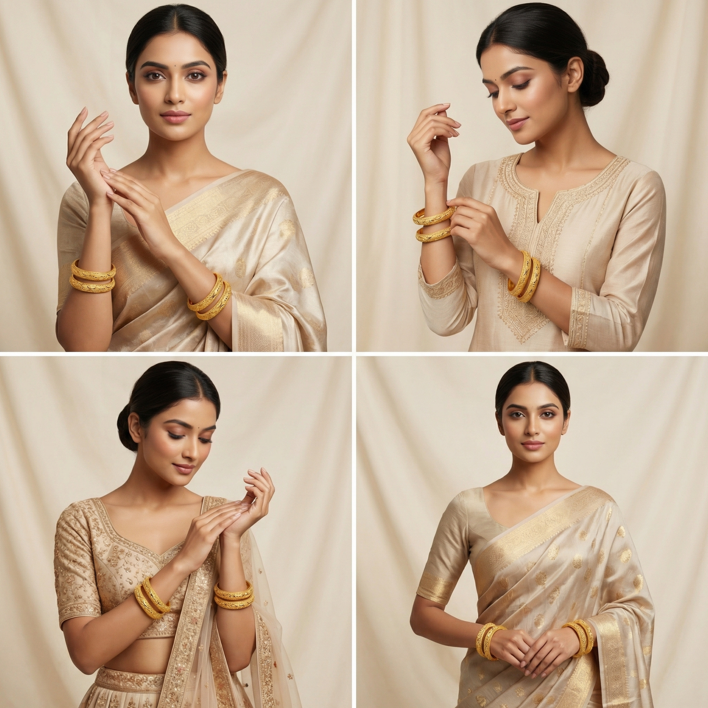 Desi Glam Bangles( Set Of 4 )