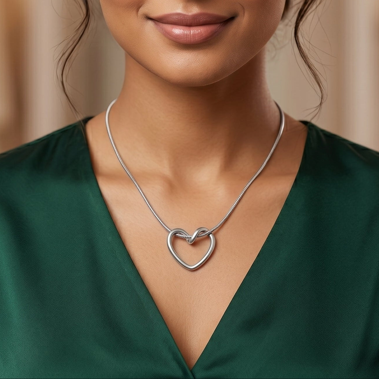 Infinity Heart Pendant (Silver)