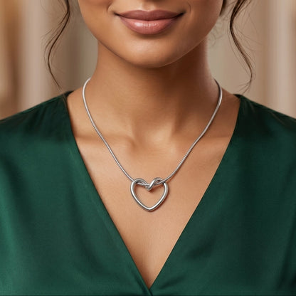 Infinity Heart Pendant (Silver)