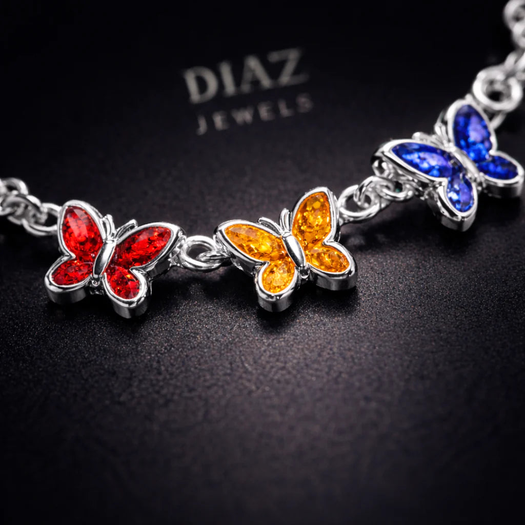 Multicolour Butterfly Charm Anklet for Women & Girls