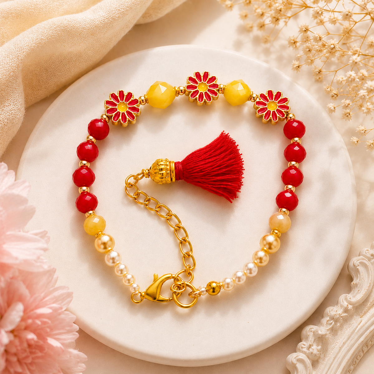 Floral Tassel Rakhi