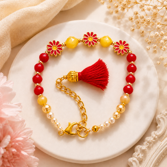 Floral Tassel Rakhi