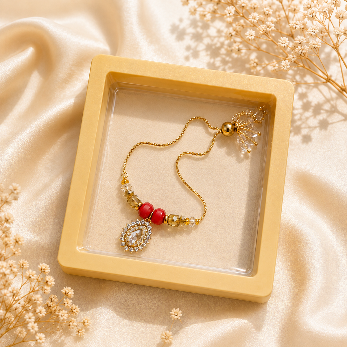 Elegant Crystal Rakhi