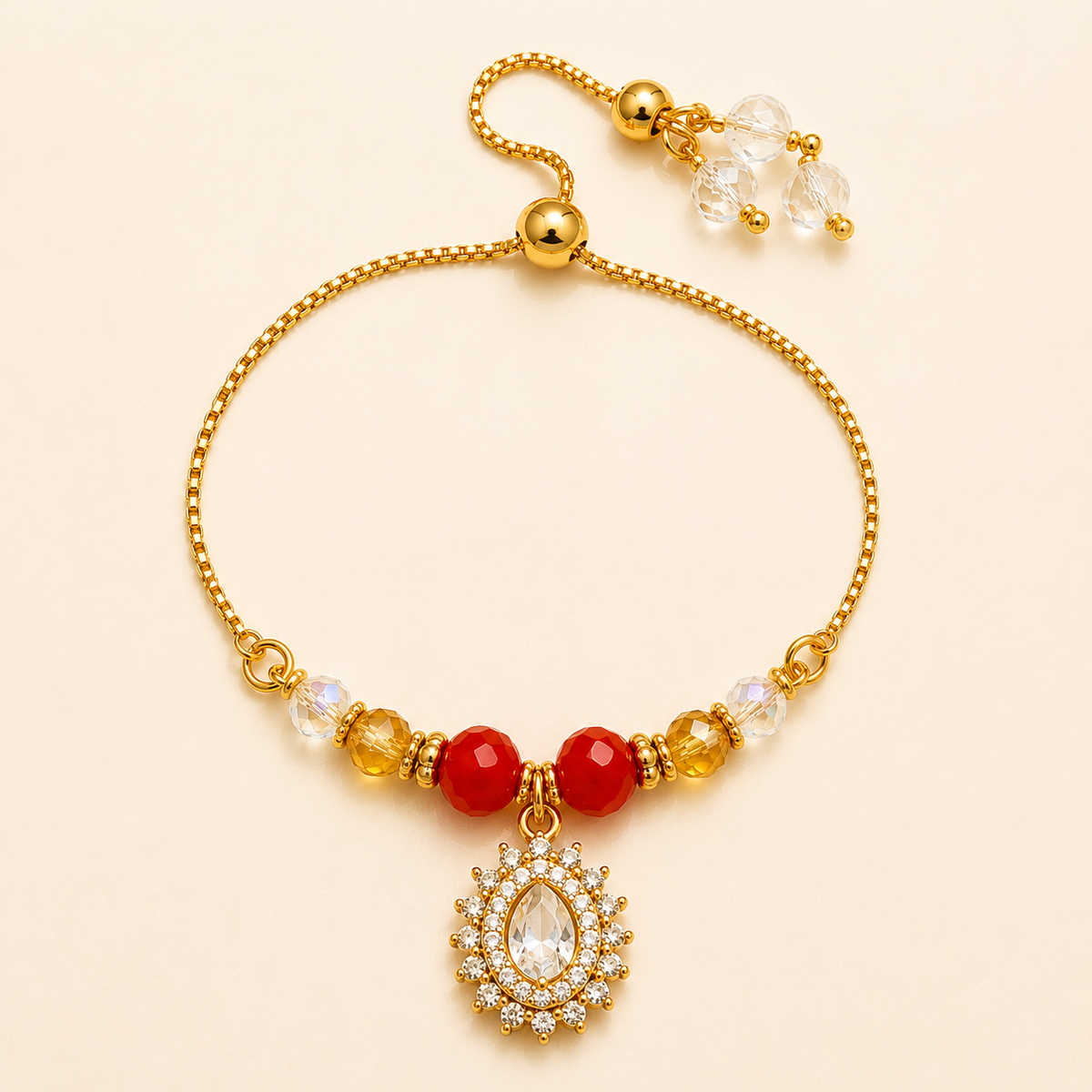 Elegant Crystal Rakhi