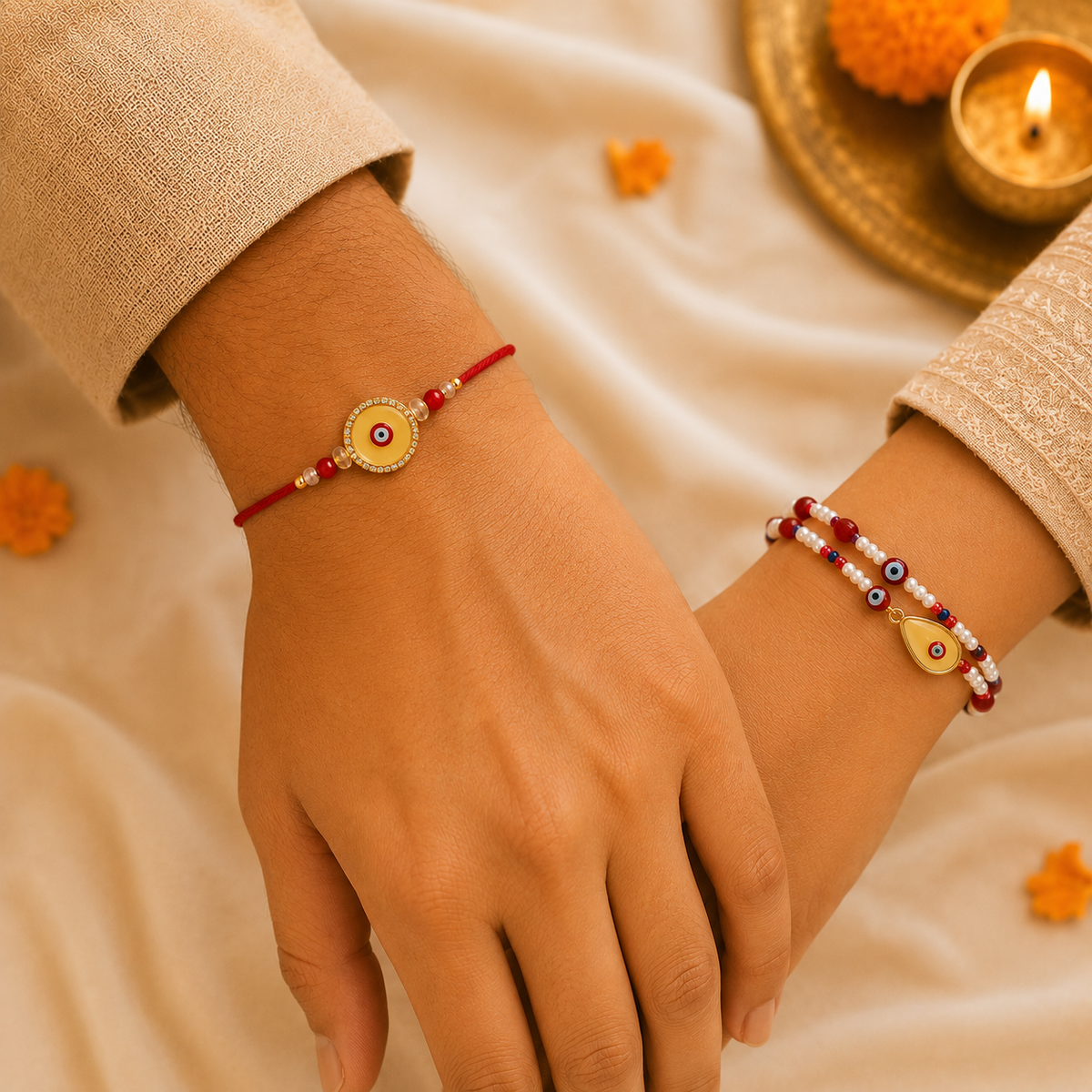 Bhai Bhabhi Nazar Rakhi Set