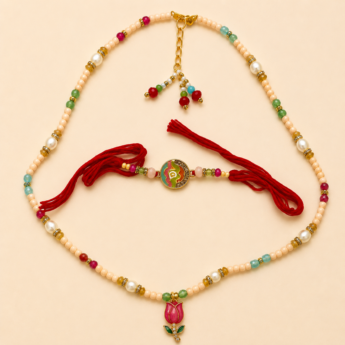 Bhai Bhabhi Lotus Rakhi Set