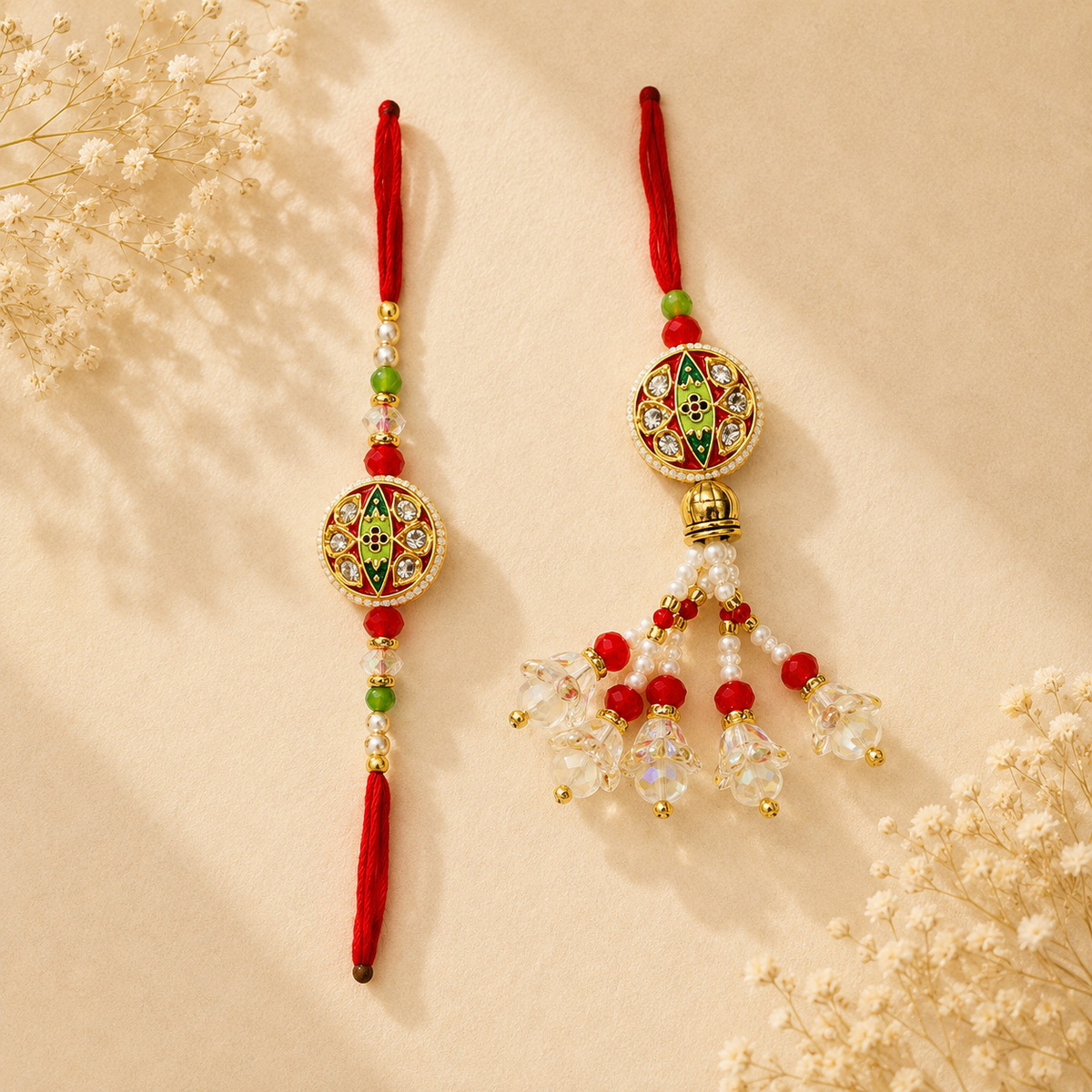 Elegant Bhai bhabhi Rakhi Set