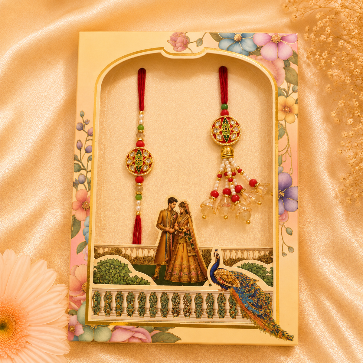 Elegant Bhai bhabhi Rakhi Set