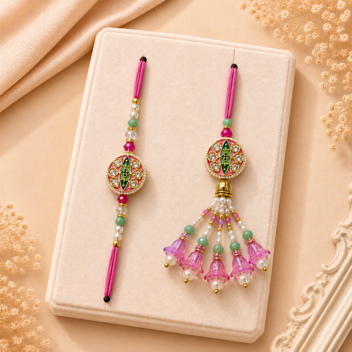 Elegant Bhai bhabhi Rakhi Set