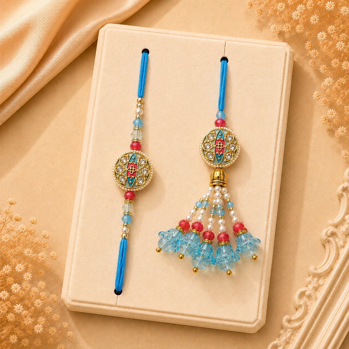 Elegant Bhai bhabhi Rakhi Set
