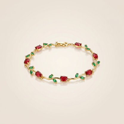 Red Green Tulip Bracelet