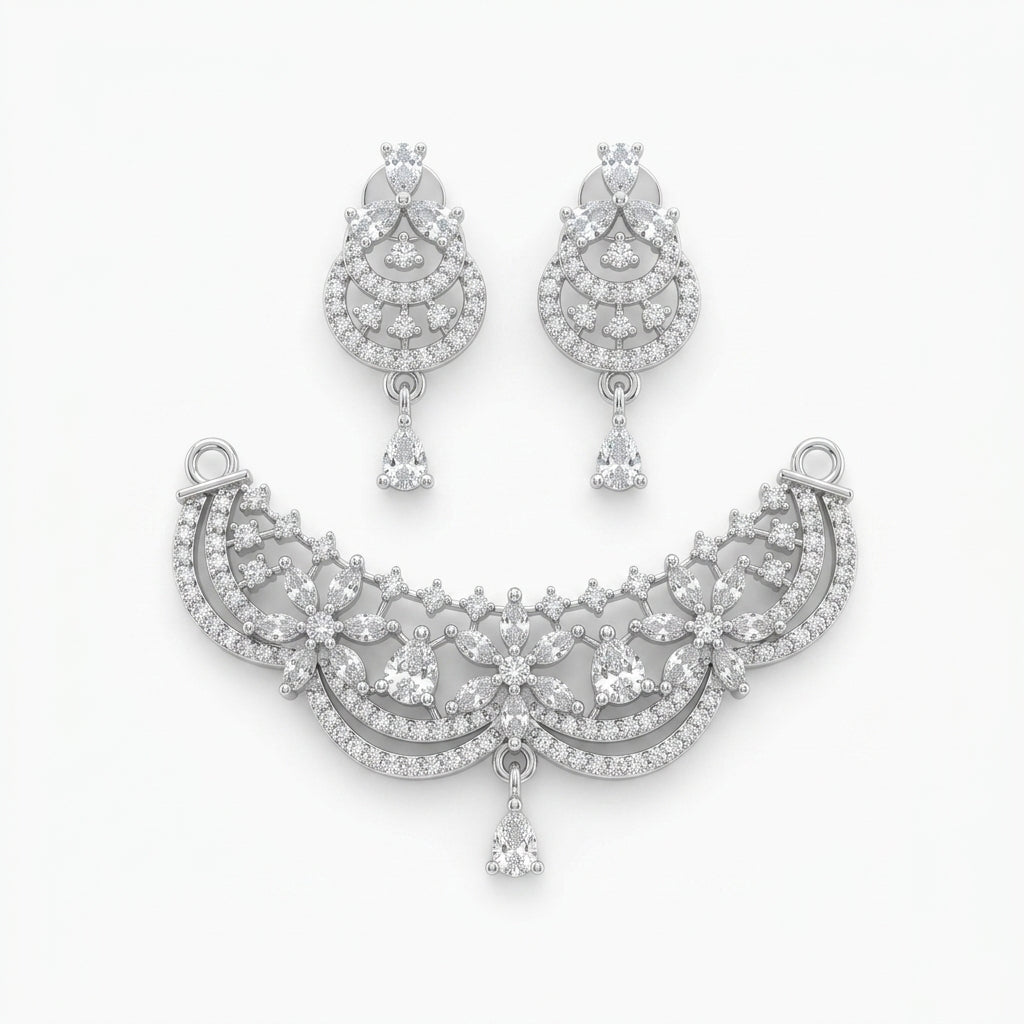 Designer Studded Pendant Set