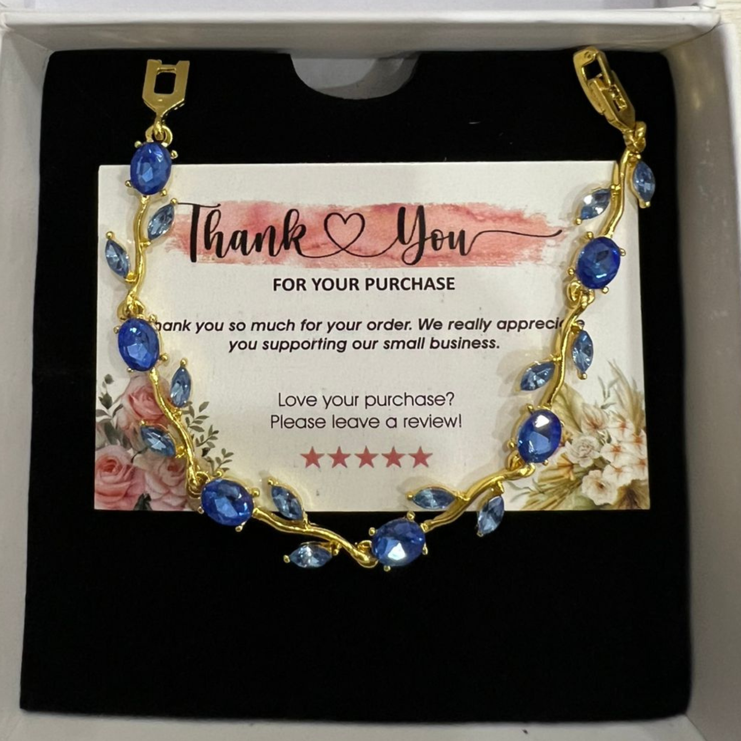Light Blue Tulip Bracelet